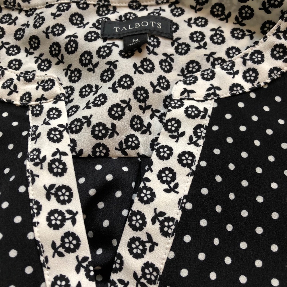 Floral and polka dot blouse